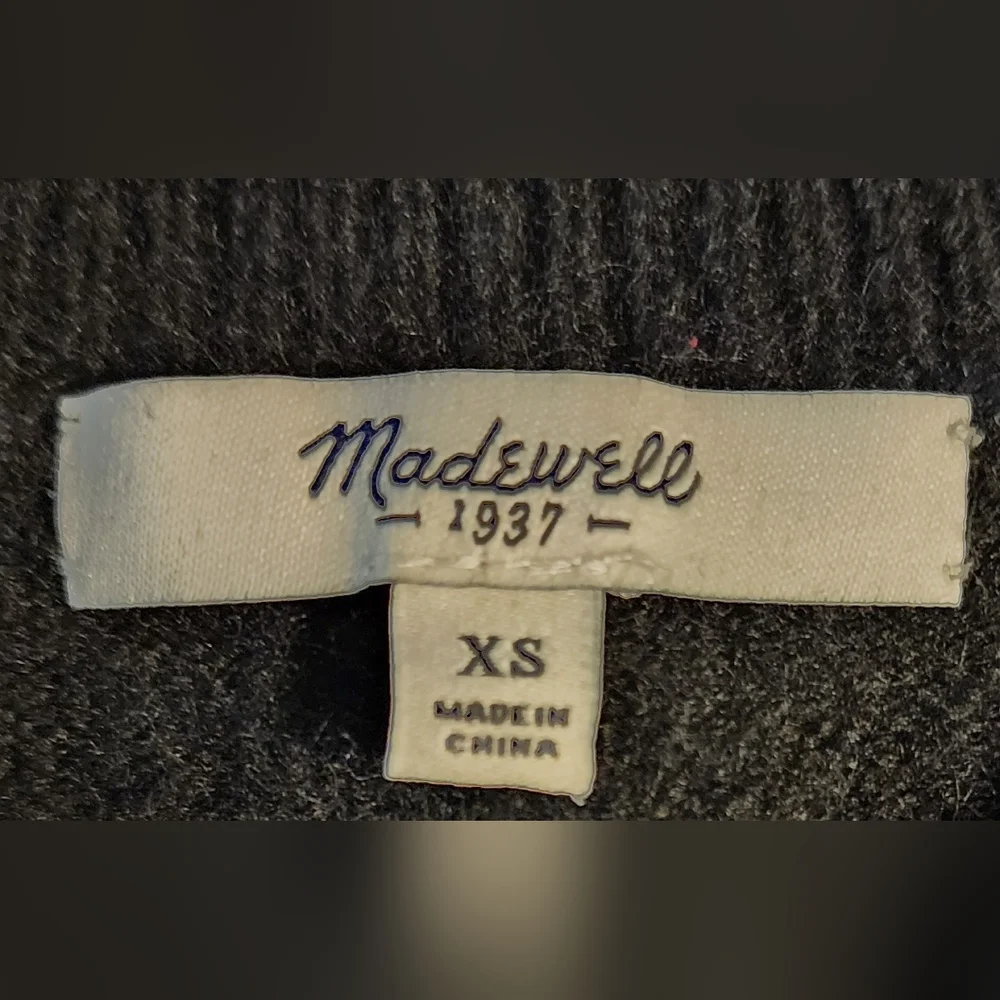 Madewell Connection Women's Black Sweater, Crew Neck, Size XS